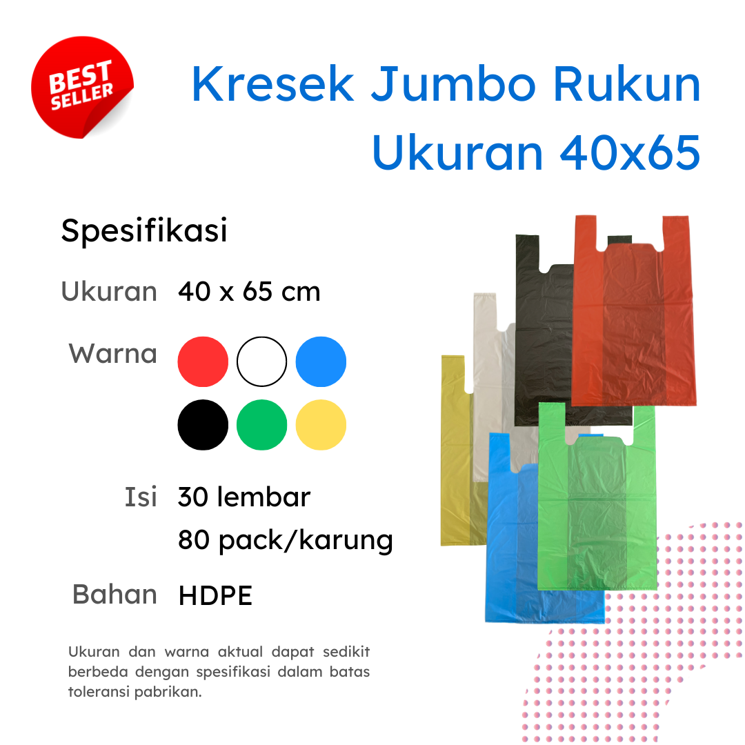 1 Karung Jumbo Hijau 0.25x40x65 Rukun Isi 80 Pack - Image 2